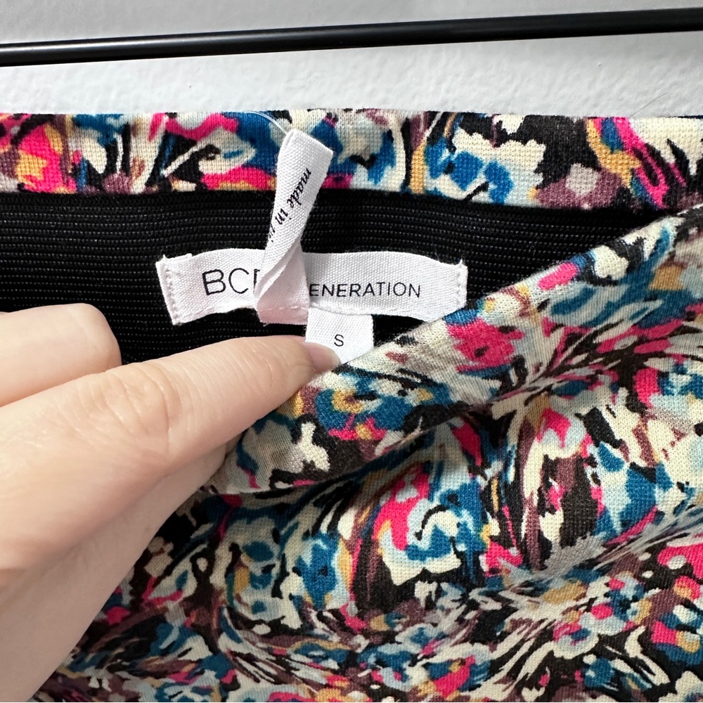 BCBGeneration Pull On Mini Skirt Multicolour Abst… - image 3